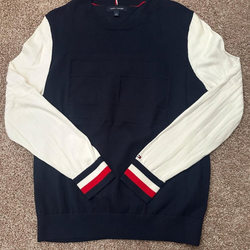 Tommy Hilfiger Men's Navy Sweater - L